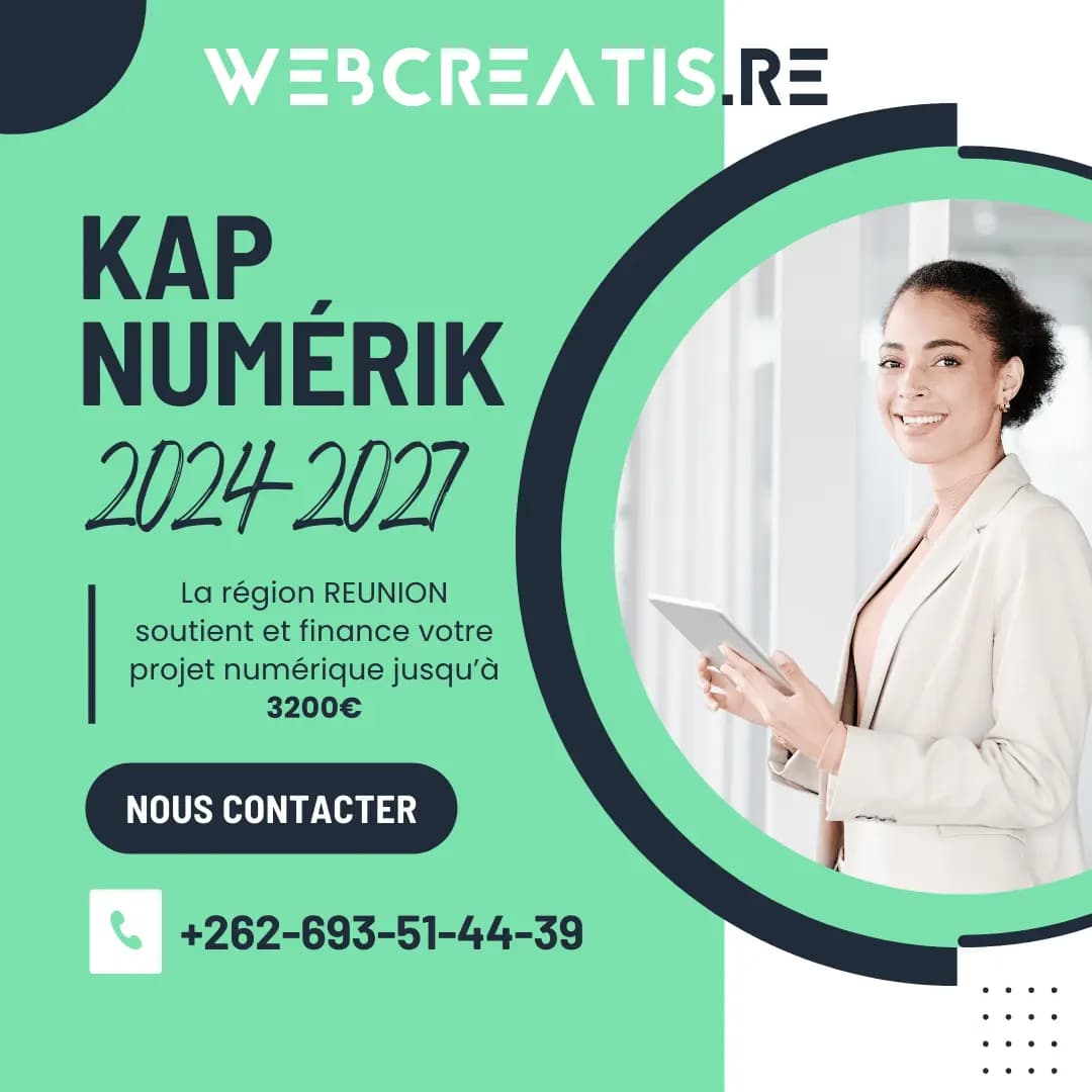 Publicité pour le kap Numerik à la réunion